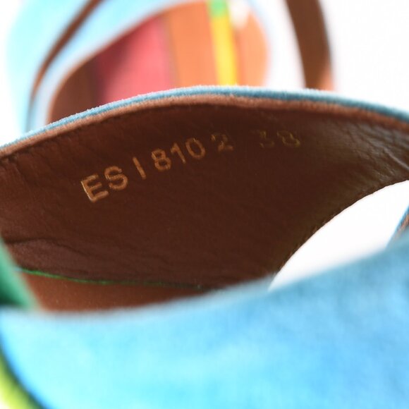 Valentino Suede Colorblock Pattern Espadrilles - Size 38, Excellent Condition - Picture 11 of 11